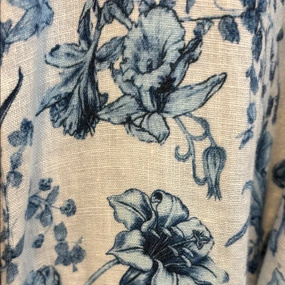 Magaschoni Blue Floral Long Sleeve Dress - Picture 4 of 7